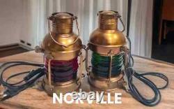 10Lamp Brass Nautical Ship Electric Lantern Antique Maritime Boat Light Vintage