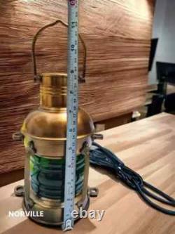 10Lamp Brass Nautical Ship Electric Lantern Antique Maritime Boat Light Vintage