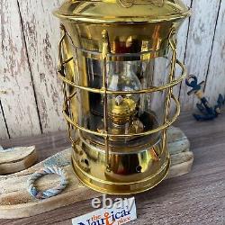 14.5 Vintage Brass Ship Masthead Lantern Polished Finish Nautical Oil Lamp