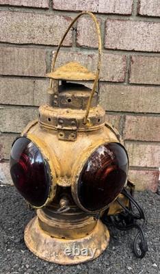 14 Antique Armspear 28A Railroad Lamp Lantern Electrified