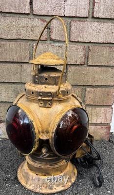 14 Antique Armspear 28A Railroad Lamp Lantern Electrified