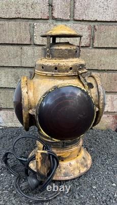 14 Antique Armspear 28A Railroad Lamp Lantern Electrified