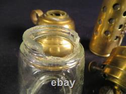 1860's Patented Fancy Brass Skater's Kerosene Oil Lantern with Chain & Finger-hold