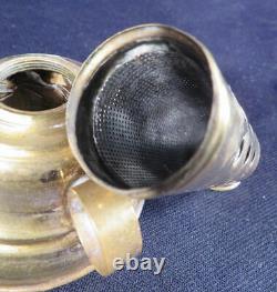 1860's Patented Fancy Brass Skater's Kerosene Oil Lantern with Chain & Finger-hold