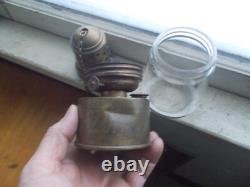 1880s ORIGINAL BRASS HURRICANE SKATER'S LANTERN WITH BRASS HANGER CHAIN NICE