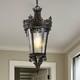 18(H) Antique Crown Outdoor Hanging Lantern, Waterproof Vintage Pendant Light w