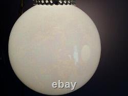 18 Vintage Antique Iridescent Globe Light Lamp Victorian Decor Swag Hanging