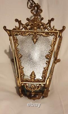 1940s Vintage French Lantern L60cm x W17cm xD17cm