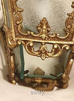 1940s Vintage French Lantern L60cm x W17cm xD17cm