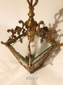 1940s Vintage French Lantern L60cm x W17cm xD17cm