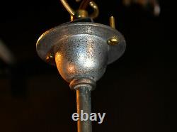 1940s large art deco School House Globe light pendent monk cap fitting lantern