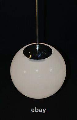 1940s large art deco School House Globe light pendent monk cap fitting lantern
