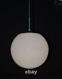 1940s large art deco School House Globe light pendent monk cap fitting lantern