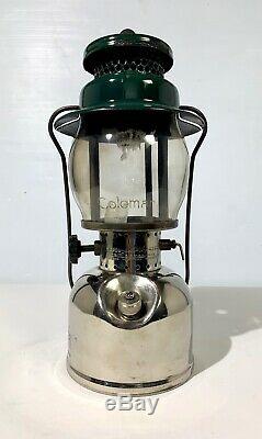 1949 Green Coleman Pyrex Vintage Rare Lantern 242B Globe Nickel with Canister