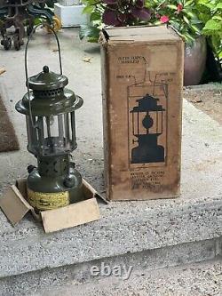 1952 10 (nov)Coleman Military Lantern Single Mantle US QUADRANT GLOBE Rare HTF