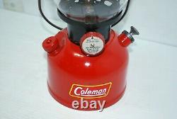 1953 Coleman Red 200A Black Band Lantern 4-53 Vintage Lantern Nice Condition
