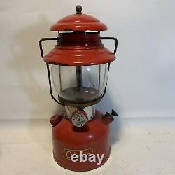 1958 Red Coleman 200A Single Mantle Gas Lantern 4/58