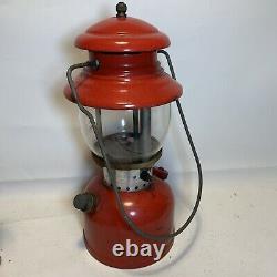 1958 Red Coleman 200A Single Mantle Gas Lantern 4/58