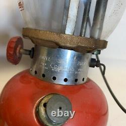 1958 Red Coleman 200A Single Mantle Gas Lantern 4/58