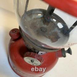 1958 Red Coleman 200A Single Mantle Gas Lantern 4/58