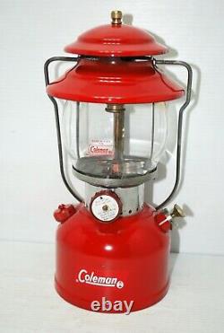 1963 Vintage Red Coleman 200A Lantern 3-63 Date Code 200A Single Mantle Lantern