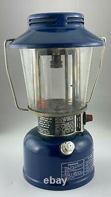 1976 Coleman Lamp Lantern Blue 621A Easi-Lite Deluxe Canada Globe 880 As Is U688