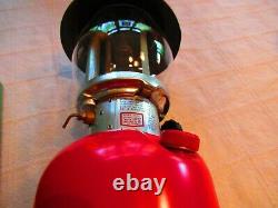 1977 Red Coleman Lantern 200A 5/77 With Box Mantles Pyrex Globe Nice Condition
