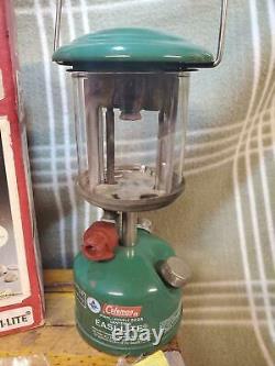 1984 Vintage Coleman 222A Backpacking Camping Lantern with original box