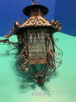 20th Century Spanish Revival hanging lanterns ornate design ornate lanterns pair