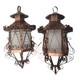 20th Century Spanish Revival hanging lanterns ornate design ornate lanterns pair