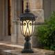23'' Vintage Outdoor Lamp Post Pole Light LED Pier Mount Antique Bronze Fixture