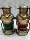 2, Nautical Marine Brass Boat Light Antique Hanging Ship Anchor Oil Lamp Lantern