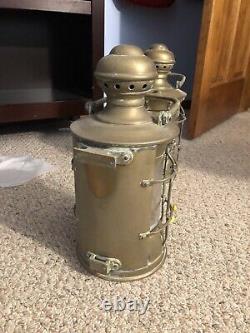 2 Vintage Brass Ships Lantern, Nautical Lantern With Clear Lens