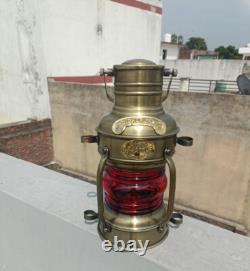 2 pcs Antique Decorative Kerosene Lantern Vintage Brass Oil Lamp, Nautical Wall