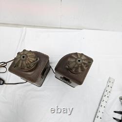 2x Rare Vintage Brass Ships Light Red/Green Nautical Electric Lantern Maritime
