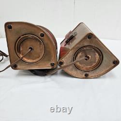 2x Rare Vintage Brass Ships Light Red/Green Nautical Electric Lantern Maritime