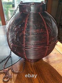 3 Authentic Chinese Nesting Wire Lanterns Qing Dynasty Vintage