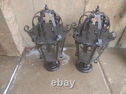 4 Handmade antique decorative metal lanterns