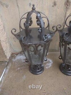 4 Handmade antique decorative metal lanterns