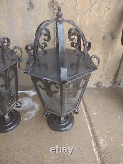 4 Handmade antique decorative metal lanterns