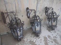 4 Handmade antique decorative metal lanterns