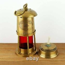 4 Unit Lamp Antique Vintage Style Brass Miner Lamp Glass Nautical Ship Lantern