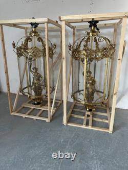 4ft Tall, Pair Of, French liberty Antique Lanterns (x8 Available)