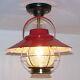 924 Vintage Farmhouse Lantern CEILING GLASS LIGHT fixture lamp farmhouse