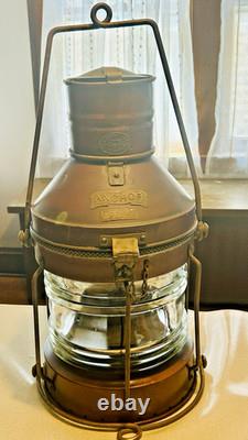 ANCHOR A1931 Authentic Antique Mariner Lantern WORKS! Excellent, Heavy, Genuine