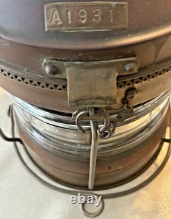 ANCHOR A1931 Authentic Antique Mariner Lantern WORKS! Excellent, Heavy, Genuine