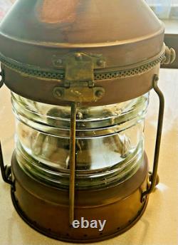 ANCHOR A1931 Authentic Antique Mariner Lantern WORKS! Excellent, Heavy, Genuine