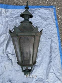 ANTIQUE 1900s LONDON STREET GAS LAMP LANTERN (From Actual London Street)30