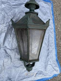 ANTIQUE 1900s LONDON STREET GAS LAMP LANTERN (From Actual London Street)30