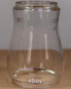ANTIQUE DIETZ SPORT SKATER LANTERN OIL LAMP with H2 GLOBE ALL ORIGINAL